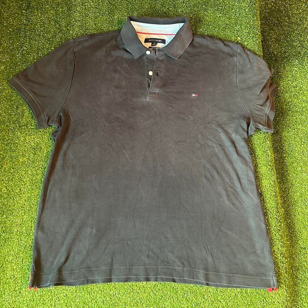 Tommy-hilfiger Men's Black and Navy Polo-shirts